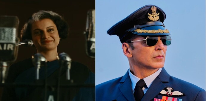 The box office run of the latest Kangana Ranaut film has been dented by the release of Akshay Kumar's Sky Force on the Republic Day 2025 weekend. The box office run of the latest Kangana Ranaut film has been dented by the release of Akshay Kumar's Sky Force on the Republic Day 2025 weekend.
