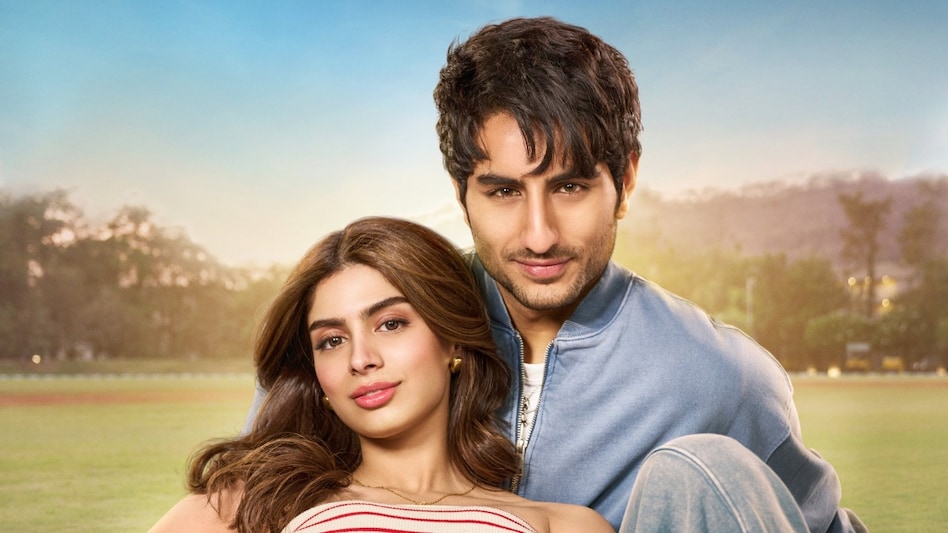The film's poster features Ibrahim and Khushi dressed in casuals sitting in a green field and looking into the camera. The film's poster features Ibrahim and Khushi dressed in casuals sitting in a green field and looking into the camera.
