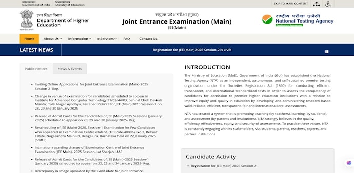 JEE Main 2025 Session 2 registration live: Who can apply, important dates, and exam details JEE Main 2025 Session 2 registration live: Who can apply, important dates, and exam details