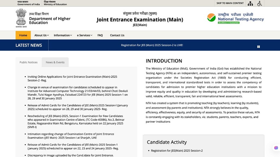 JEE Main 2025 Session 2 registration live: Who can apply, important dates, and exam details JEE Main 2025 Session 2 registration live: Who can apply, important dates, and exam details