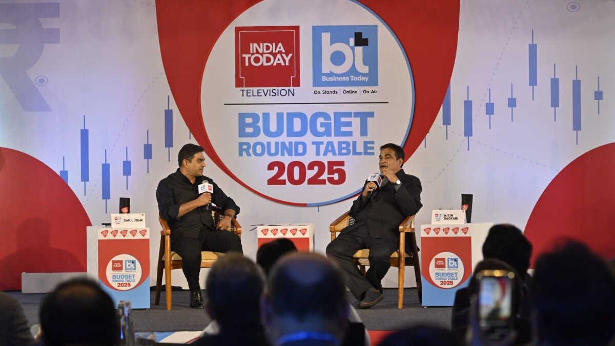 Union minister Nitin Gadkari at India Today-Business Today Budget Round Table 2025 Union minister Nitin Gadkari at India Today-Business Today Budget Round Table 2025