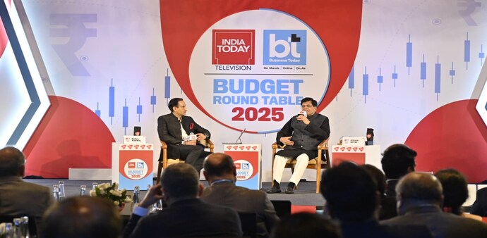 Commerce minister Piysuh Goyal at the India Today-Business Today Budget Round Table 2025. Commerce minister Piysuh Goyal at the India Today-Business Today Budget Round Table 2025.