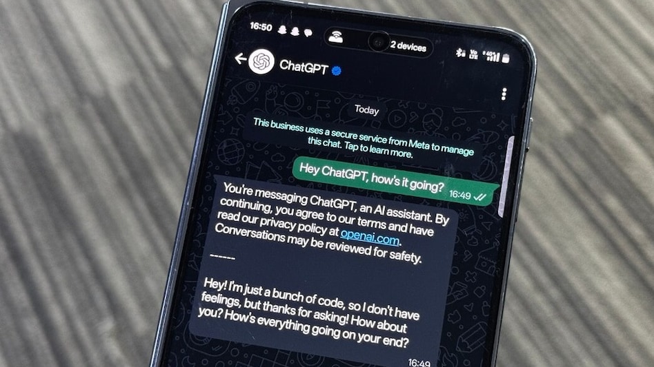 ChatGPT on WhatsApp ChatGPT on WhatsApp