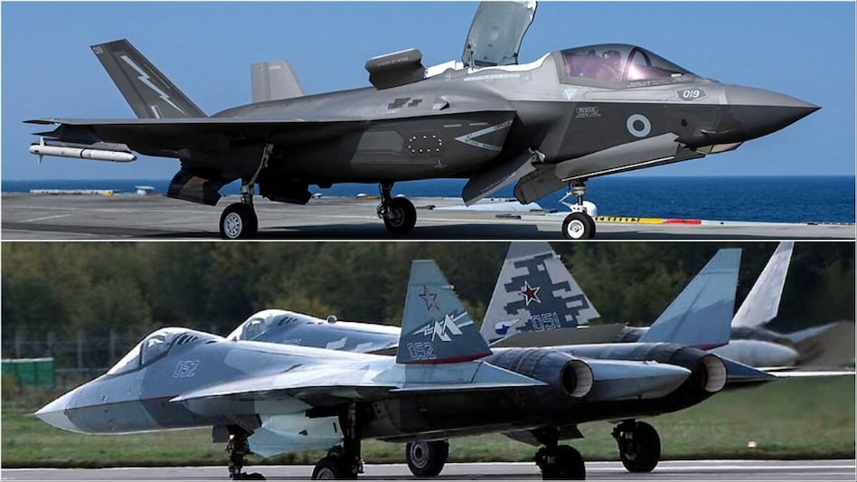 Both Su-57E Felon and F-35 are fifth-generation fighter aircraft equipped with stealth capabilities. Both Su-57E Felon and F-35 are fifth-generation fighter aircraft equipped with stealth capabilities.