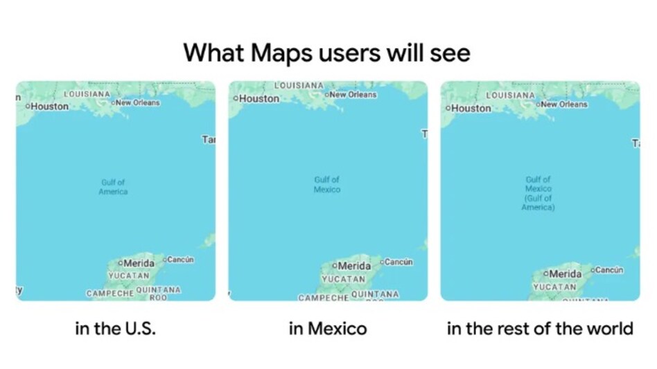 Google has renamed Gulf of Mexico to Gulf of America for its US users Google has renamed Gulf of Mexico to Gulf of America for its US users