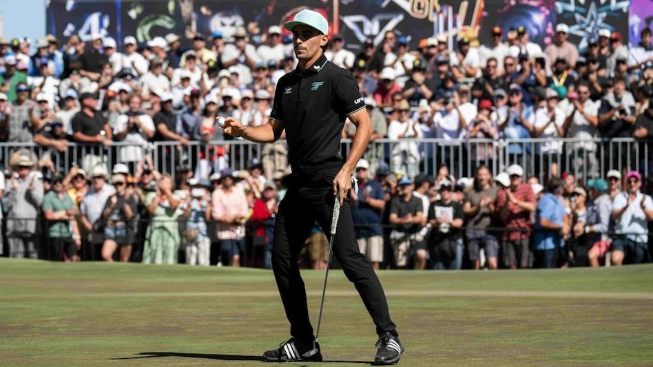 Torque GC captain Joaquín Niemann after clinching the LIV Golf Adelaide individual title at the 18th green on Sunday. (Image courtesy LIV Golf/Matthew Harris) Torque GC captain Joaquín Niemann after clinching the LIV Golf Adelaide individual title at the 18th green on Sunday. (Image courtesy LIV Golf/Matthew Harris)