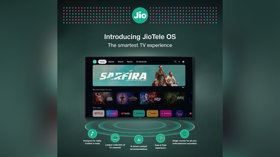 Jio launches JioTele OS for smart TVs in India Jio launches JioTele OS for smart TVs in India