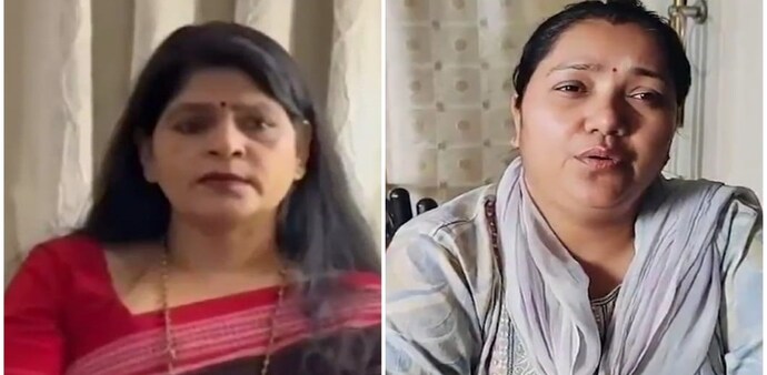 Jayanti Nath (left), joint director of girls hostel and student affairs, and Manjusa Pandey, an associate professor. (Screengrab) Jayanti Nath (left), joint director of girls hostel and student affairs, and Manjusa Pandey, an associate professor. (Screengrab)