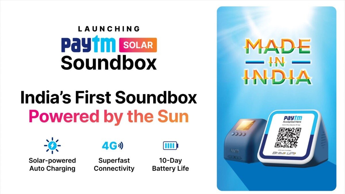 Paytm launches Solar Sounbox for digital payments Paytm launches Solar Sounbox for digital payments