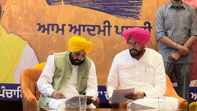 Punjab CM Bhagwant Mann and Kuldeep Singh Dhaliwal Punjab CM Bhagwant Mann and Kuldeep Singh Dhaliwal