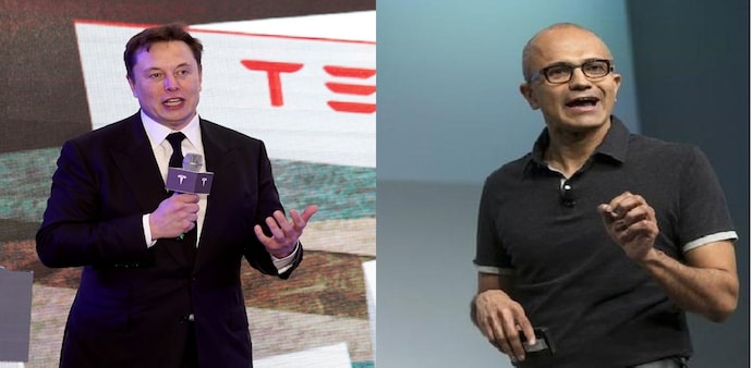Elon Musk and Satya Nadella Elon Musk and Satya Nadella