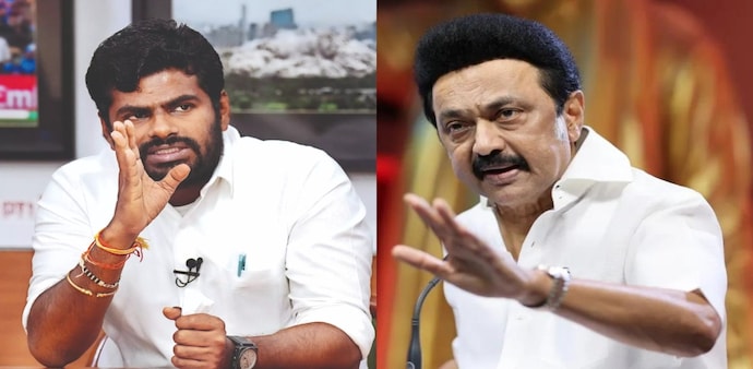 Annamalai slams DMK's language policy hypocrisy Annamalai slams DMK's language policy hypocrisy