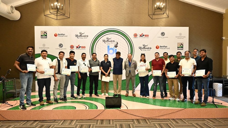 All the prize-winners at Royal Ranthambore Business Today Golf Hyderabad with the day’s chief guest, MP of Chevella Konda Vishweshwar Reddy, at Boulder Hills Golf and Country Club. All the prize-winners at Royal Ranthambore Business Today Golf Hyderabad with the day’s chief guest, MP of Chevella Konda Vishweshwar Reddy, at Boulder Hills Golf and Country Club.