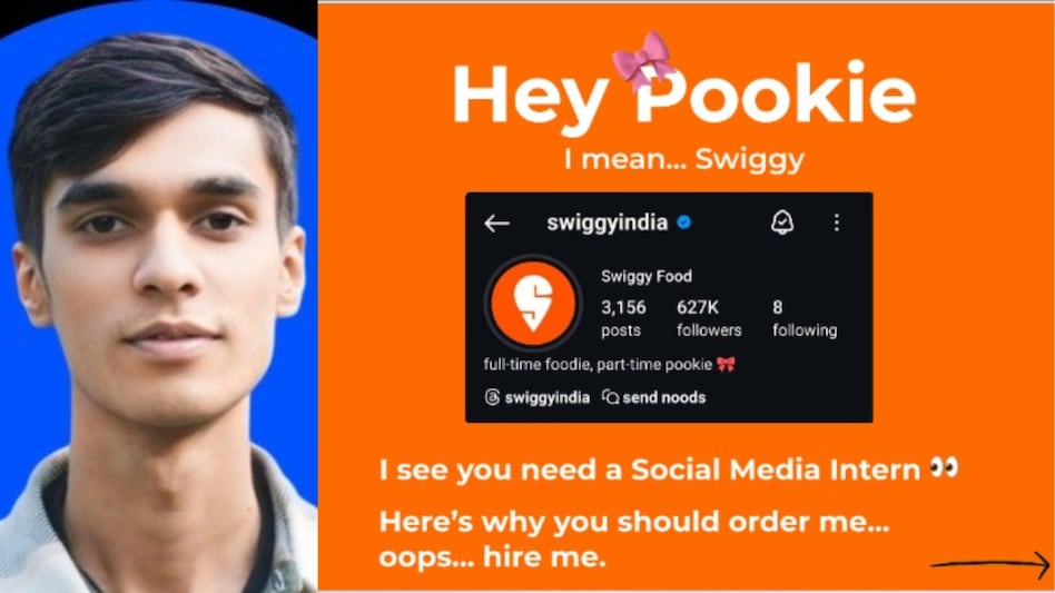 The young engineer, identified as Sharvin Shitole, created a fun internship pitch to get the attention of online food delivery platform Swiggy The young engineer, identified as Sharvin Shitole, created a fun internship pitch to get the attention of online food delivery platform Swiggy