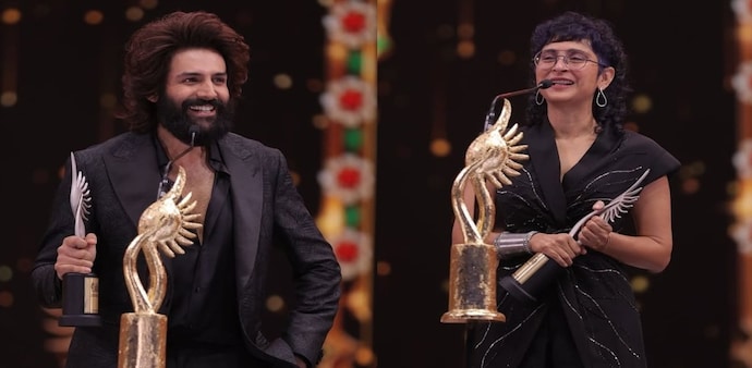 Photos of Kartik Aaryan and Kiran Rao. Photos of Kartik Aaryan and Kiran Rao.
