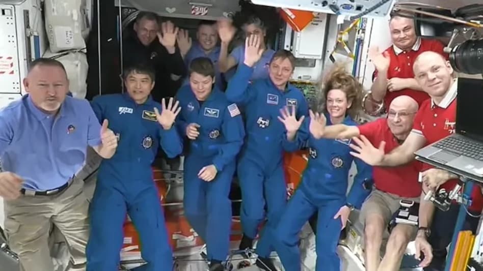 The replacement crew, now onboard the ISS, will continue their mission while Williams, Wilmore, Hague, and Gorbunov prepare for their departure. The replacement crew, now onboard the ISS, will continue their mission while Williams, Wilmore, Hague, and Gorbunov prepare for their departure.