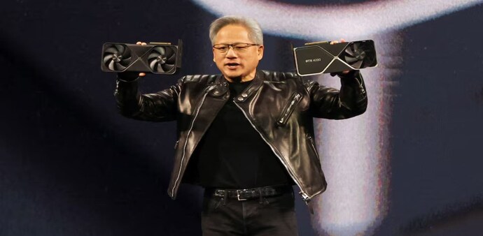 Nvidia CEO Jensen Huang on stage at GTC (image: Reuters) Nvidia CEO Jensen Huang on stage at GTC (image: Reuters)