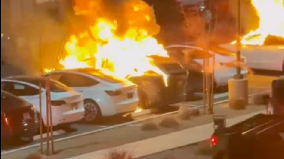 Tesla cars on fire Tesla cars on fire