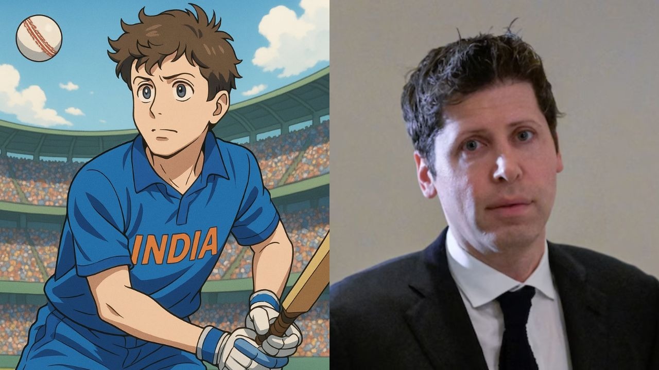 Sam Altman shares an AI-generated image image of himself as a cricket player donning the Indian team’s jersey Sam Altman shares an AI-generated image image of himself as a cricket player donning the Indian team’s jersey