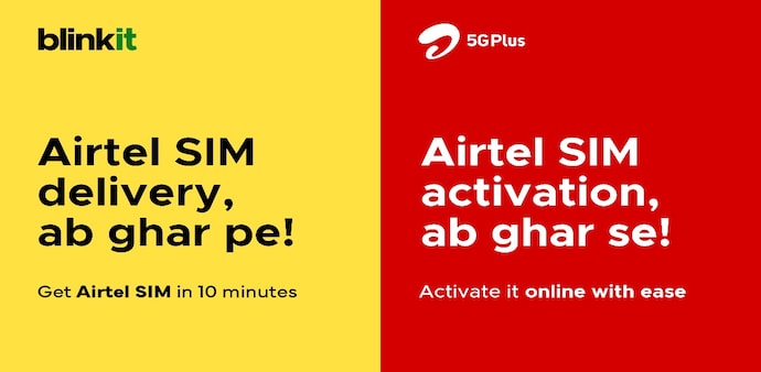 Airtel partners with Blinkit for 10-minute SIM card delivery Airtel partners with Blinkit for 10-minute SIM card delivery