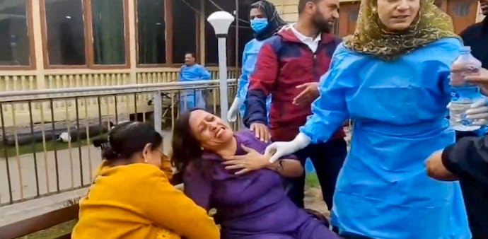 The attack took place at around 2:30 pm when terrorists emerged from nearby forests and opened fire on a group of 40 tourists The attack took place at around 2:30 pm when terrorists emerged from nearby forests and opened fire on a group of 40 tourists