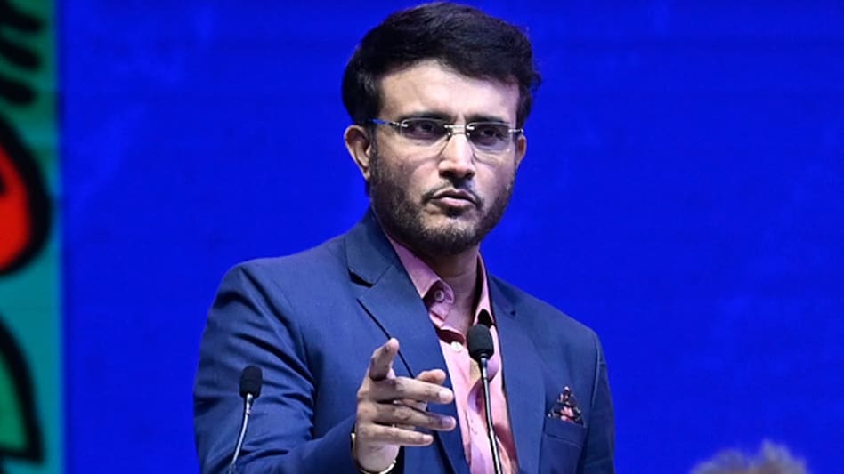 Former India captain Sourav Ganguly speaks at an event. Former India captain Sourav Ganguly speaks at an event.