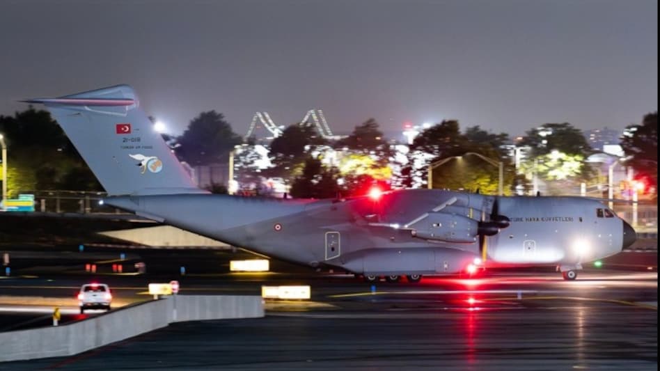 Turkey military plane landed in Pakistan Turkey military plane landed in Pakistan