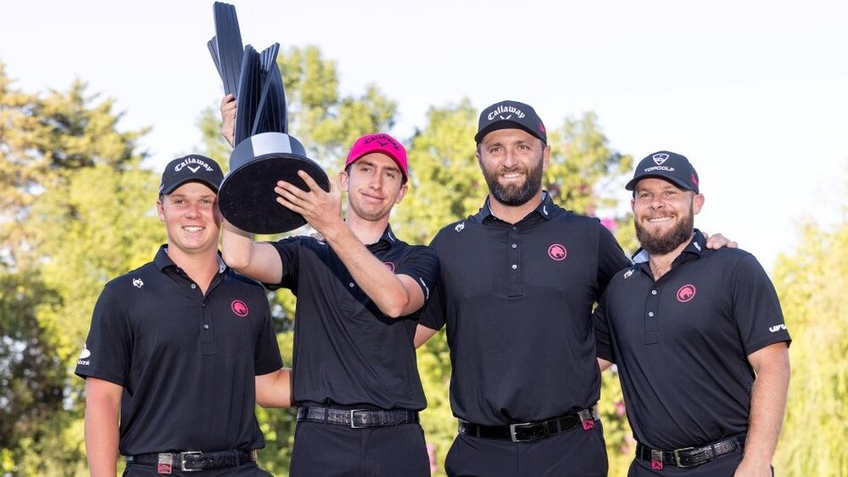 Members of Legion XIII with the LIV Golf Mexico City team trophy at the Club de Golf Chapultepec on Sunday. (Image courtesy: LIV Golf) Members of Legion XIII with the LIV Golf Mexico City team trophy at the Club de Golf Chapultepec on Sunday. (Image courtesy: LIV Golf)