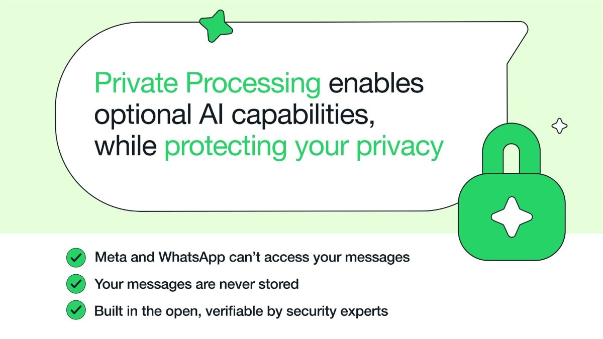WhatsApp brings Private Processing to users (image: Meta) WhatsApp brings Private Processing to users (image: Meta)
