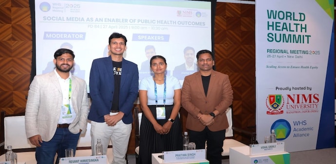 Aryan Chaturvedi, Digital Branding Strategist at NIMS University Rajasthan, led a powerful dialogue on how digital platforms are reshaping public health outcomes. Aryan Chaturvedi, Digital Branding Strategist at NIMS University Rajasthan, led a powerful dialogue on how digital platforms are reshaping public health outcomes.