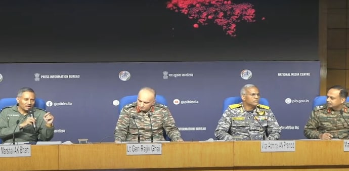 Vice Admiral Pramod highlighted the close coordination among the three services. “The application of force by the Navy was planned in a synchronised manner in coordination with the Army and Air Force,” he said. Vice Admiral Pramod highlighted the close coordination among the three services. “The application of force by the Navy was planned in a synchronised manner in coordination with the Army and Air Force,” he said.