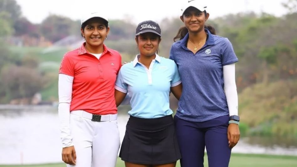 File photo of Zara Anand (centre), the best-placed Indian at the Amateur Ladies Asia-Pacific Invitational Golf Team Championship in Miyazaki, Japan. Image courtesy IGU. File photo of Zara Anand (centre), the best-placed Indian at the Amateur Ladies Asia-Pacific Invitational Golf Team Championship in Miyazaki, Japan. Image courtesy IGU.