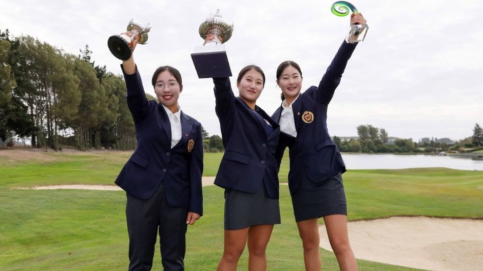 CAPTION: Members of the victorious South Korean team with the Queen Sirikit Cup Amateur Ladies Asia-Pacific Invitational Golf Team Championship trophy at Miyazaki in Japan on May 16. (Image courtesy: queensirikitcup.org) CAPTION: Members of the victorious South Korean team with the Queen Sirikit Cup Amateur Ladies Asia-Pacific Invitational Golf Team Championship trophy at Miyazaki in Japan on May 16. (Image courtesy: queensirikitcup.org)