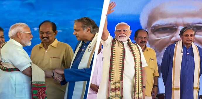 PM Narendra Modi and Congress MP Shashi Tharoor PM Narendra Modi and Congress MP Shashi Tharoor