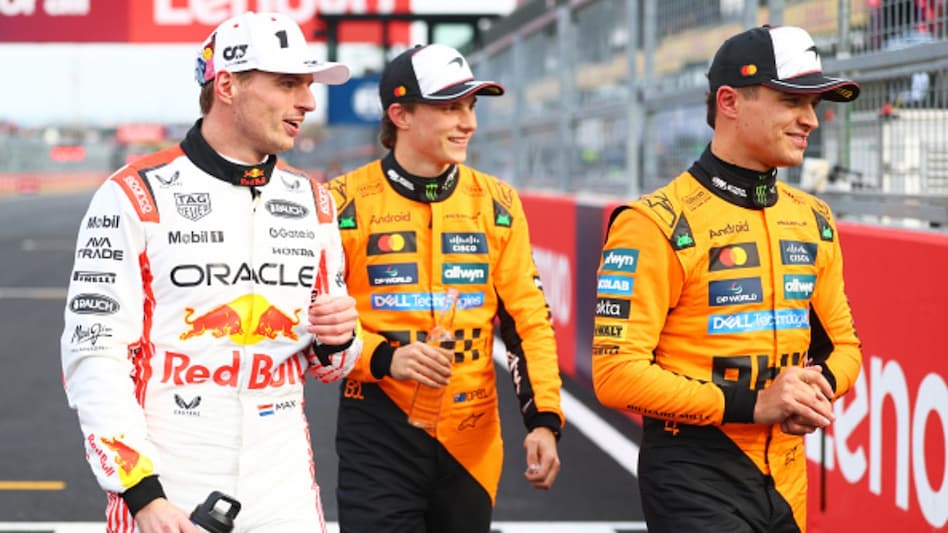 Max Verstappen, Lando Norris and Oscar Piastri in the frame Max Verstappen, Lando Norris and Oscar Piastri in the frame