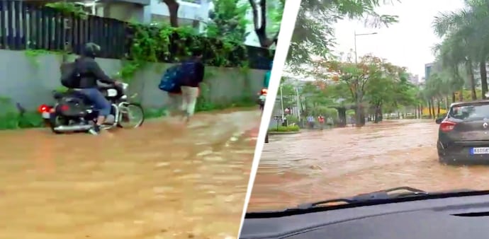 Bengaluru rain: Roads submerged, heavy waterlogging in parts of city Bengaluru rain: Roads submerged, heavy waterlogging in parts of city