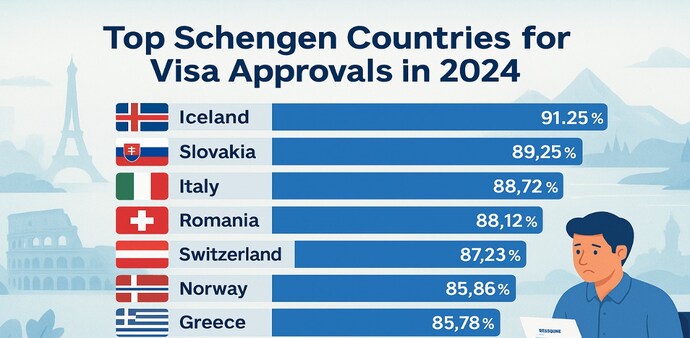 Schengen visa data 2024: Iceland clears 91%, global approval rate stands at 52.2% Schengen visa data 2024: Iceland clears 91%, global approval rate stands at 52.2%