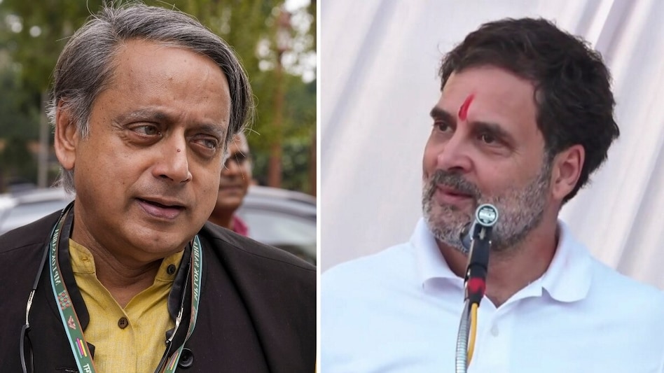 Rahul Gandhi makes 'Narender surrender' jibe at PM Modi, Shashi Tharoor hits right back Rahul Gandhi makes 'Narender surrender' jibe at PM Modi, Shashi Tharoor hits right back