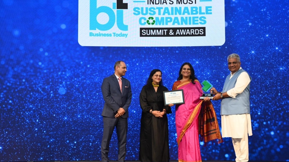 Abanti Sankaranarayanan, EVP - Group Public Affairs, Mahindra Group at the first edition of Business Today’s India’s Most Sustainable Companies Summit & Awards. Abanti Sankaranarayanan, EVP - Group Public Affairs, Mahindra Group at the first edition of Business Today’s India’s Most Sustainable Companies Summit & Awards.