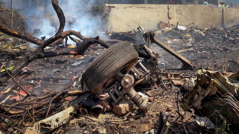 Debris of the Air India plane that crashed moments after taking off from the Ahmedabad airport on June 12. Debris of the Air India plane that crashed moments after taking off from the Ahmedabad airport on June 12.