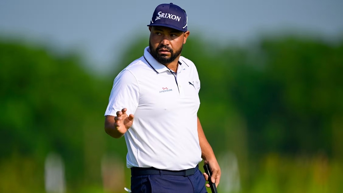 Former Texas Open winner J.J. Spaun was the shock US Open early leader with a bogey-free round at Oakmont Country Club on Thursday. Image courtesy usopen.com.