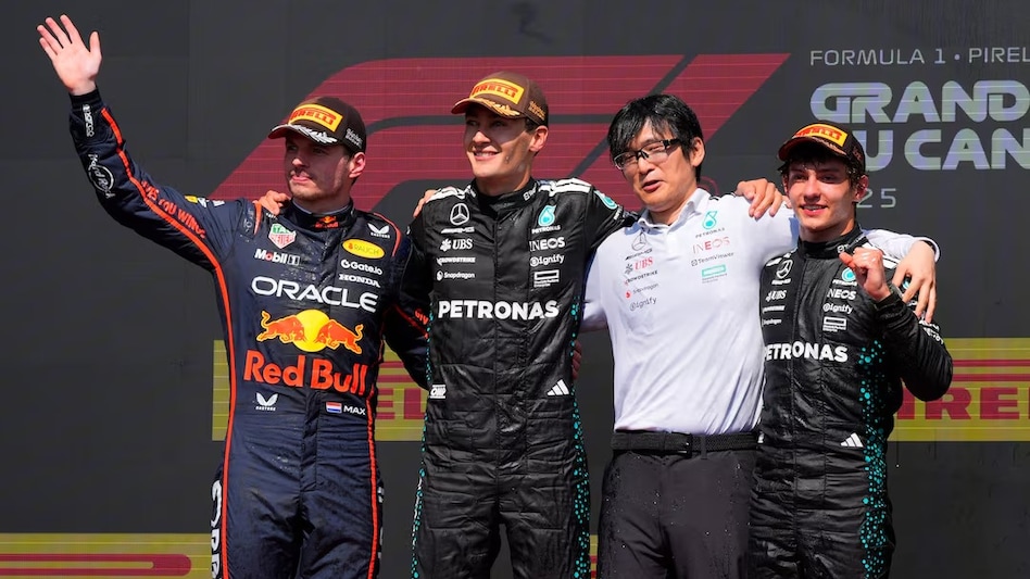 Russell wins in Canada as McLarens collide Russell wins in Canada as McLarens collide