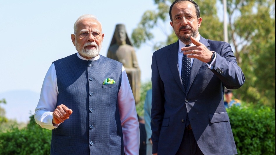 PM Modi with Cypriot President Nikos Christodoulides PM Modi with Cypriot President Nikos Christodoulides