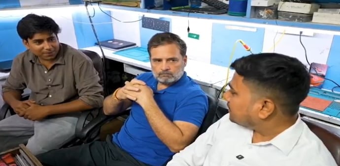 Rahul Gandhi said that while the government claimed to boost domestic manufacturing, the actual ground reality contradicted the narrative. Rahul Gandhi said that while the government claimed to boost domestic manufacturing, the actual ground reality contradicted the narrative.