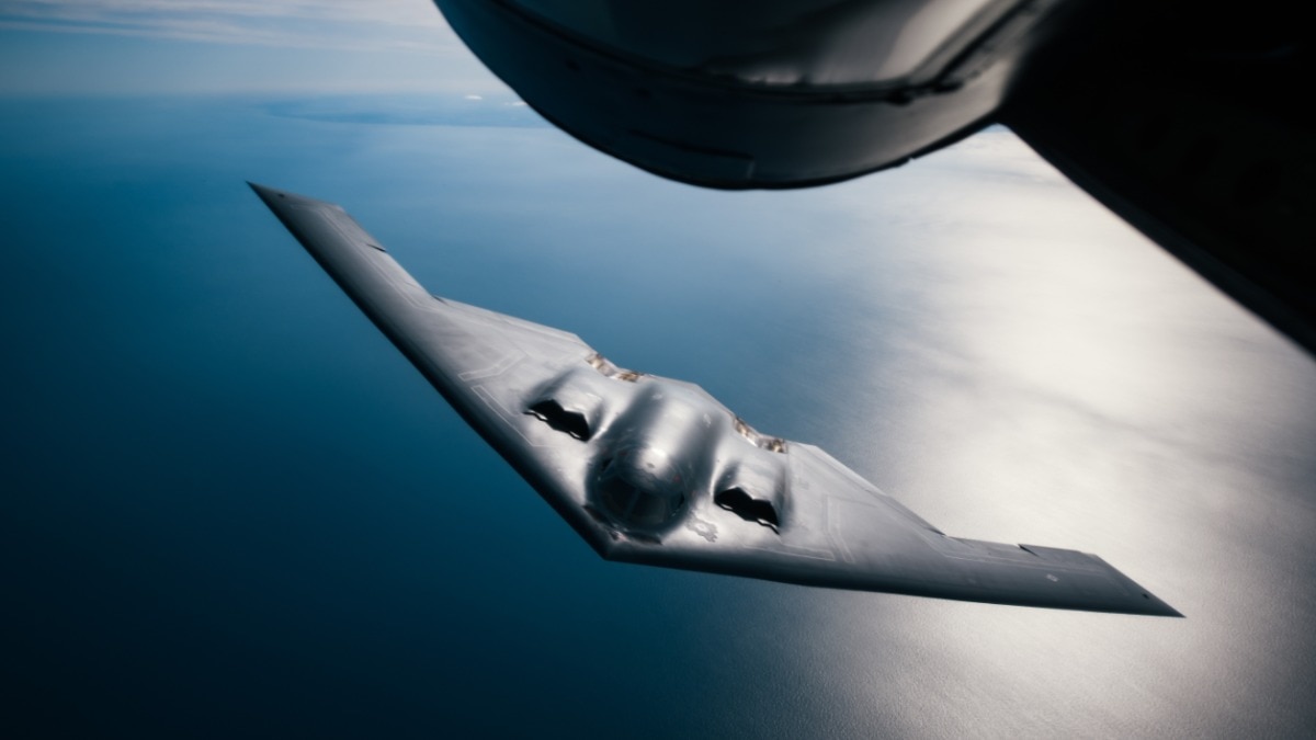 B-2 Spirit is a multi-role bomber capable of delivering both conventional and nuclear munitions
