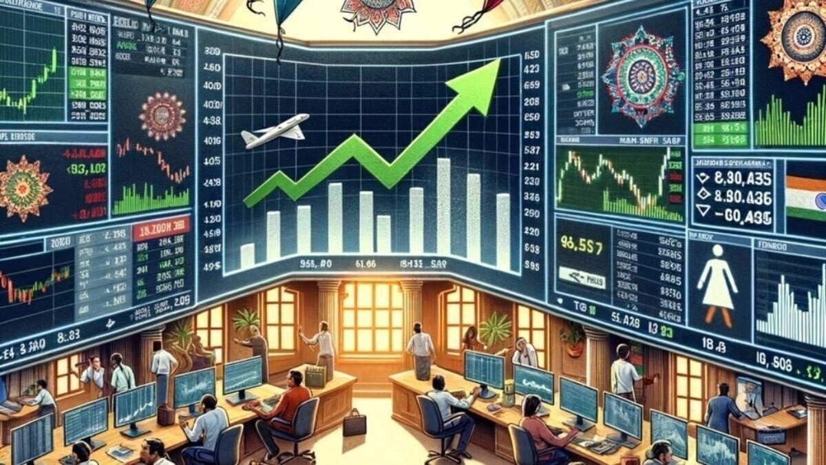 The BSE Sensex rose by 1,000 points, while the NSE Nifty gained 304 points.