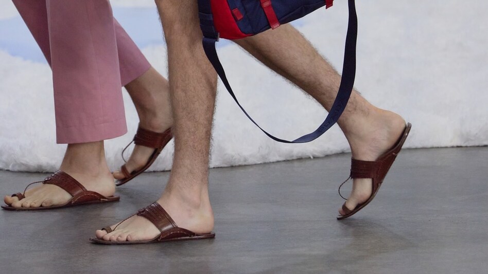 India's Kolhapuri Chappal at Prada SS26 menswear show, but the luxury label called them 'leather sandals'. (Photos: Prada) India's Kolhapuri Chappal at Prada SS26 menswear show, but the luxury label called them 'leather sandals'. (Photos: Prada)