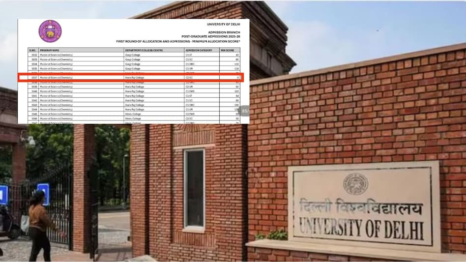 'Student has not got...': DU's Hansraj College denies offering admission to candidate with '-3' score in CUET PG 'Student has not got...': DU's Hansraj College denies offering admission to candidate with '-3' score in CUET PG