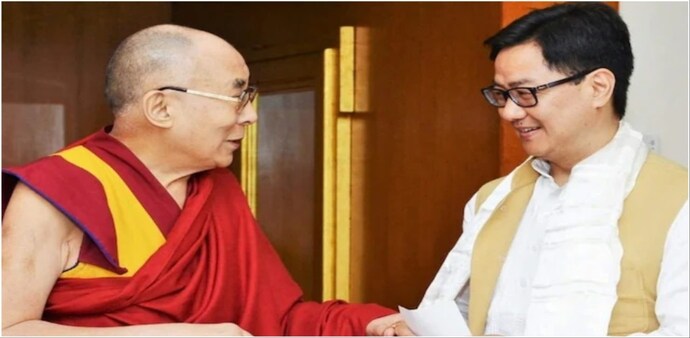 Rijiju, a practising Buddhist, is in Dharamshala to attend the Dalai Lama's 90th birthday celebrations on July 6 Rijiju, a practising Buddhist, is in Dharamshala to attend the Dalai Lama's 90th birthday celebrations on July 6