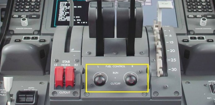 Each switch has two settings—“RUN” to supply fuel, and “CUTOFF” to stop it. When set to “CUTOFF,” the engine shuts down. (Image sourced from X post by @viper202020 Each switch has two settings—“RUN” to supply fuel, and “CUTOFF” to stop it. When set to “CUTOFF,” the engine shuts down. (Image sourced from X post by @viper202020